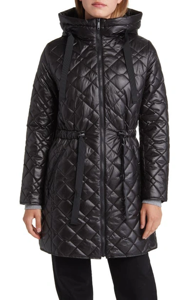 Sam Edelman Quilted Coat In Black