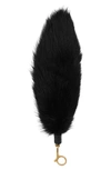 Burberry Faux Fur Tail Bag Charm In Black / Black