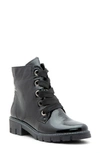 Ara Debbie Lace-up Bootie In Black Leather