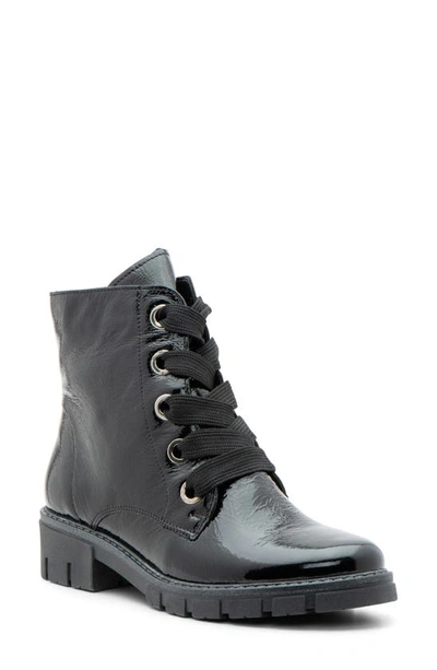 Ara Debbie Lace-up Bootie In Black Leather