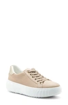 Ara Mikky Platform Sneaker In Sand/ Platinum