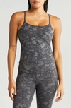 Zella Support Camo Print Tank In Grey Camo Jacquard
