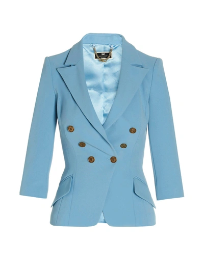 Elisabetta Franchi Double Breast Blazer Jacket Jackets Light Blue