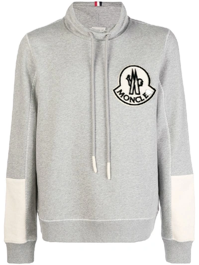 Moncler Maglia Cowl Neck Sweatshirt In Grey