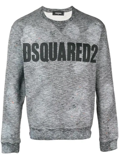 Dsquared2 Sweatshirt Mit Logo-print In Grey