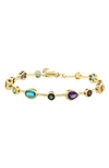 Effy 14k Yellow Gold Semiprecious Stone Station Bracelet In Gold/ Multi