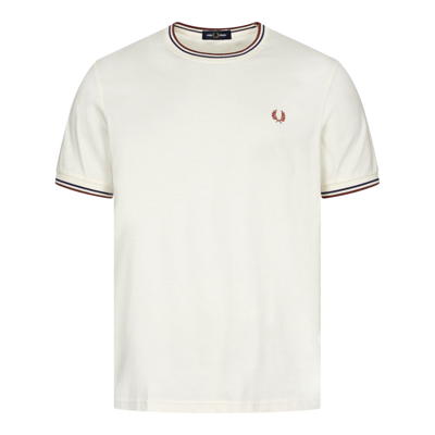Fred Perry Twin Tipped T-shirt In Cream