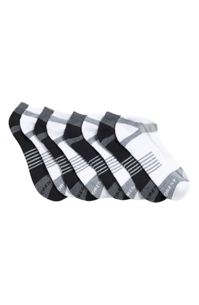 Rainforest 8-pack Half Cushioned Low Cut Socks In Black/ White Multi