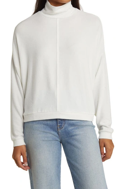 Lucky Brand Cloud Mock Neck Sweater In Ethereal White