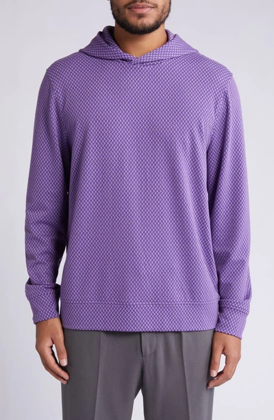 Open Edit Print Pullover Hoodie In Purple Amaranth