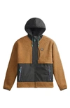 Picture Organic Clothing Pemberton Hooded Fleece Jacket In Chocolate-black