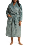 Nordstrom Shawl Collar Plush Robe In Green Balsam