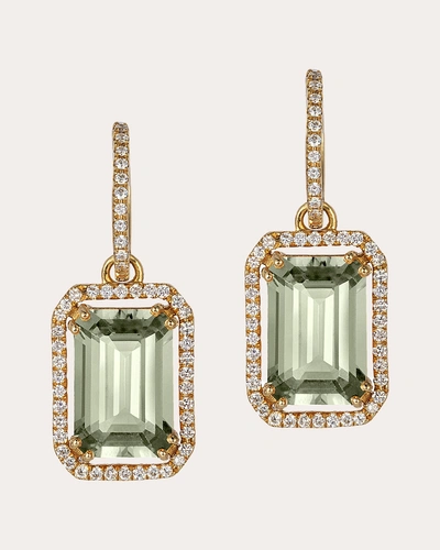 Goshwara Women's Gossip 18k Gold Prasiolite Diamond Earrings In Green