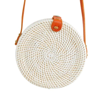 Soi 55 Cantik Round Bali Bag White