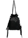 Simone Rocha Black Bow-detail Taffeta Shoulder Bag