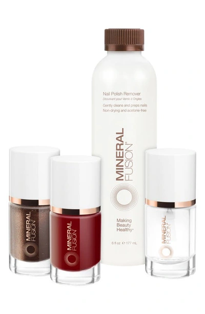 Mineral Fusion Head Over Heels Nail Set In Multi - Red / Brown