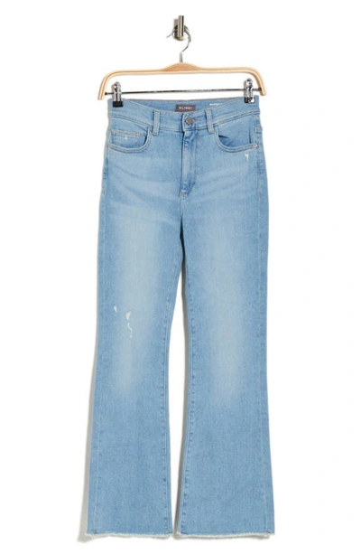 Dl1961 Bridget High Waist Fray Hem Crop Bootcut Jeans In Breeze Distressed