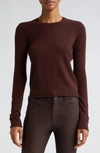 Atm Anthony Thomas Melillo Women's Cropped Cashmere Sweatshirt In Chocolate