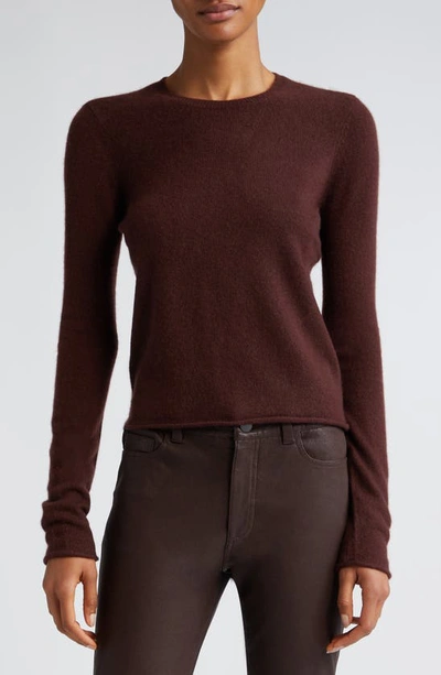 Atm Anthony Thomas Melillo Women's Cropped Cashmere Sweatshirt In Chocolate