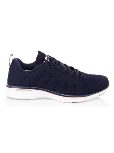 Apl Athletic Propulsion Labs Athletic Propulsion Labs Women's Techloom Pro Knit Low-top Sneakers In Midnight Gossamer