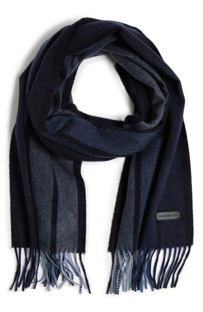 Bruno Magli Ombré Colorblock Cashmere Scarf In Navy