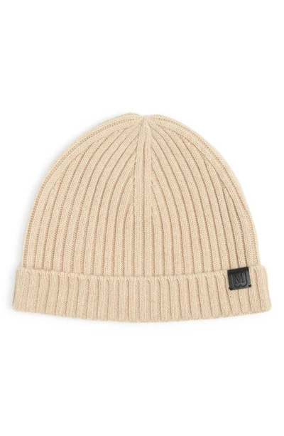 Bruno Magli Cashmere Cuff Beanie In Natural