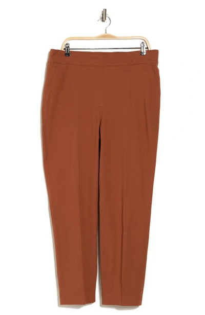 Spanx On The Go Slim Straight Ankle Pants In Bronze Glow