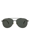 Dunhill Core 59mm Aviator Sunglasses In Black Grey