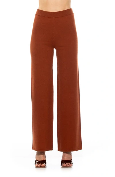 Alexia Admor Theana High Waist Flare Pants In Brown