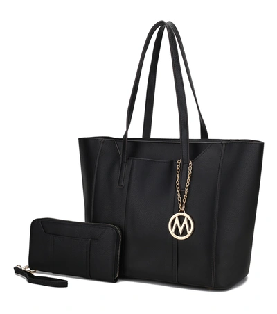 Mkf Collection By Mia K Dinah Light Weight Tote Bag With Wallet In Black