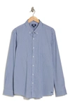 Cutter & Buck Soar Tailored Windowpane Check Dress Shirt In Blue