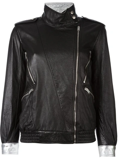 Saint Laurent Zip Detail Jacket In Black