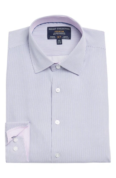 Report Collection Pinstripe Slim Fit Dress Shirt In 50 Purple