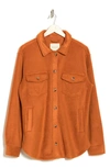 Thread & Supply Polar Fleece Shacket In Umber