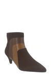 Impo Eila Textured Kitten Heel Bootie In Brown Multi