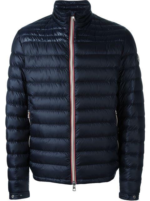 Moncler Daniel Channel Quilted Down Jacket In Blue | ModeSens