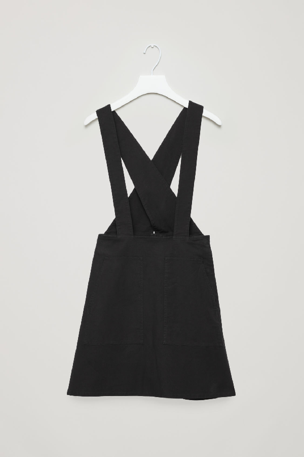 cos layered open back dress
