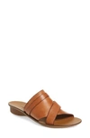 Paul Green 'bayside' Leather Sandal In Cuoio Leather