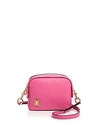 Marc Jacobs The Mini Squeeze Leather Crossbody Bag In Vivid Pink/gold