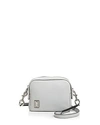 Marc Jacobs The Mini Squeeze Leather Crossbody Bag In Light Gray/silver