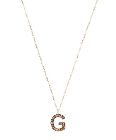 Kc Designs Yellow Gold Champagne Diamond Letter G Necklace