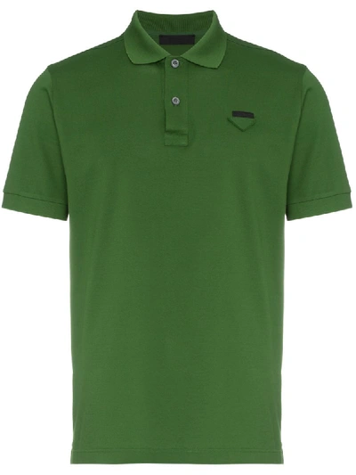 Prada Green Short Sleeved Polo Shirt