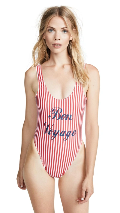 Private Party Bon Voyage One Piece In Red/white