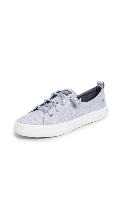 Sperry Crest Vibe Metallic Novelty Sneakers In Silver