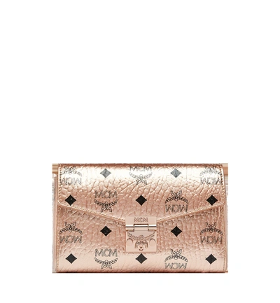 Mcm Millie Flap Crossbody In Visetos In Champagne Gold | ModeSens