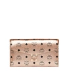 Mcm Millie Flap Crossbody In Visetos In Champagne Gold