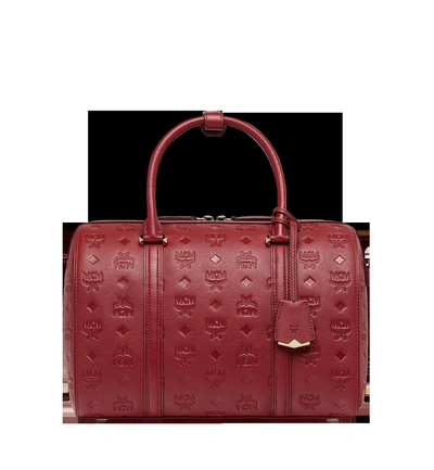 Mcm essential boston in hotsell monogram leather