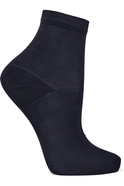 Maria La Rosa Silk-blend Socks In Blue