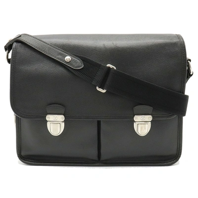 Pre-owned Louis Vuitton Alexei Black Leather Shoulder Bag ()
