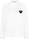 Prada Embellished Shirt In Bianco
